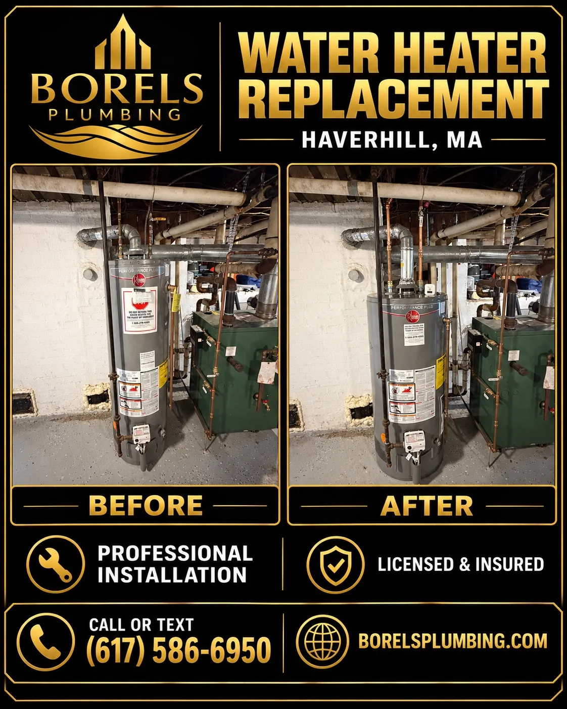 Water heater replacement in Haverhill, MA