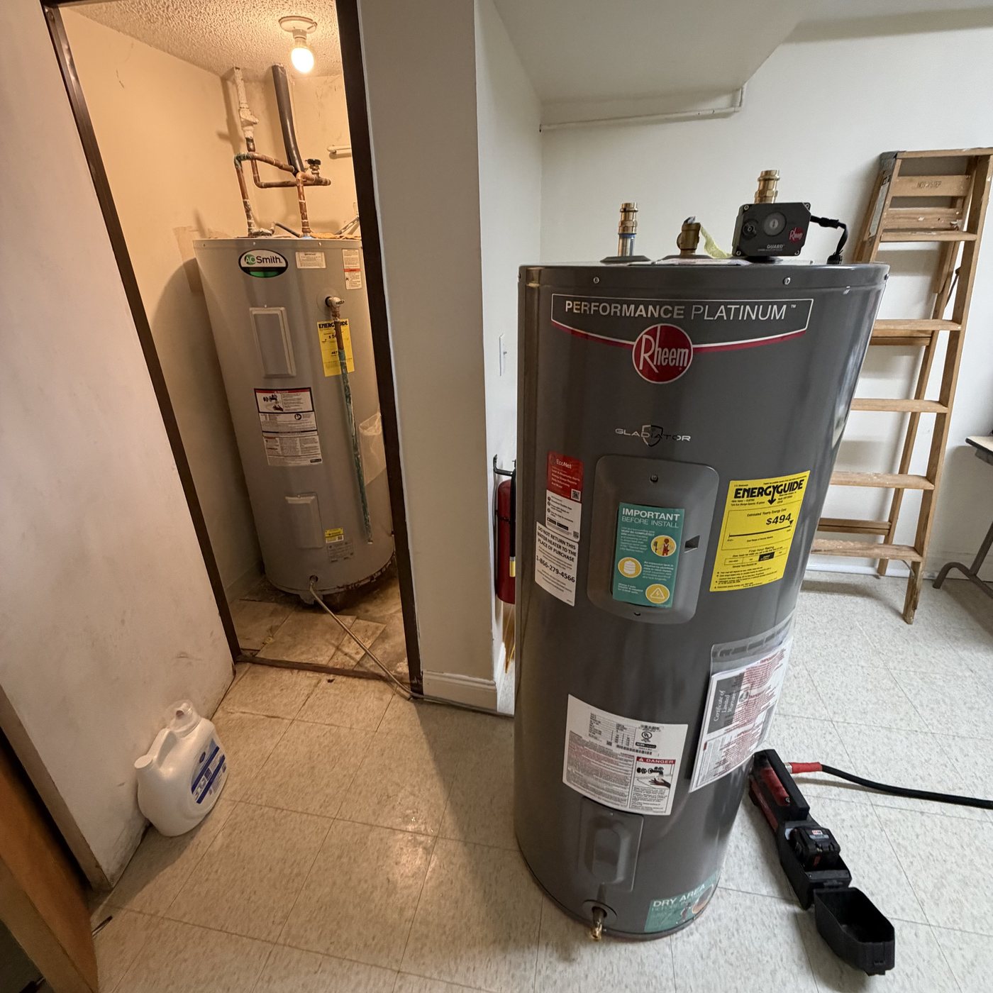 Rheem Performance Platinum electric water heater installed in Haverhill MA