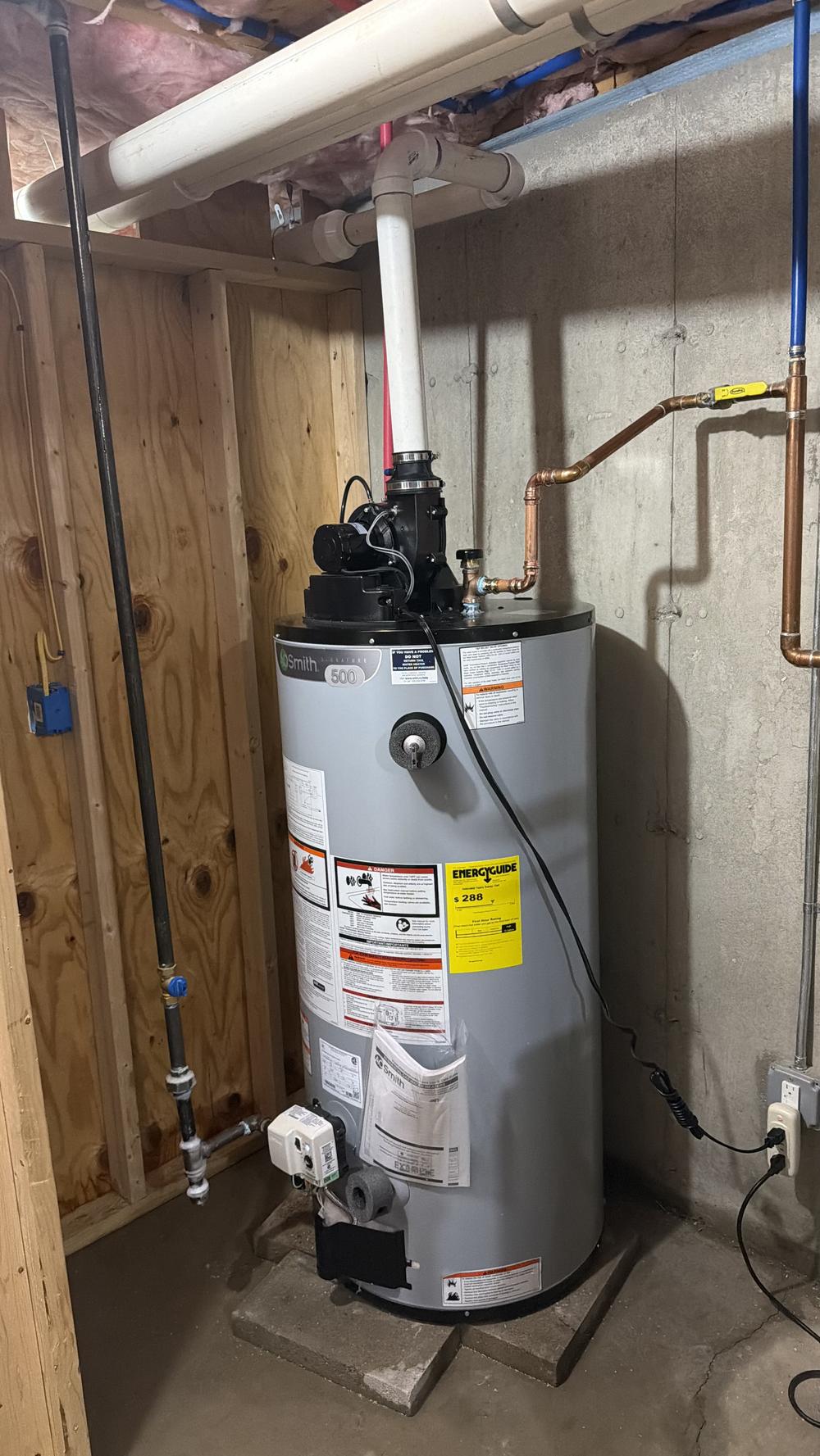 Borels Plumbing water heater install